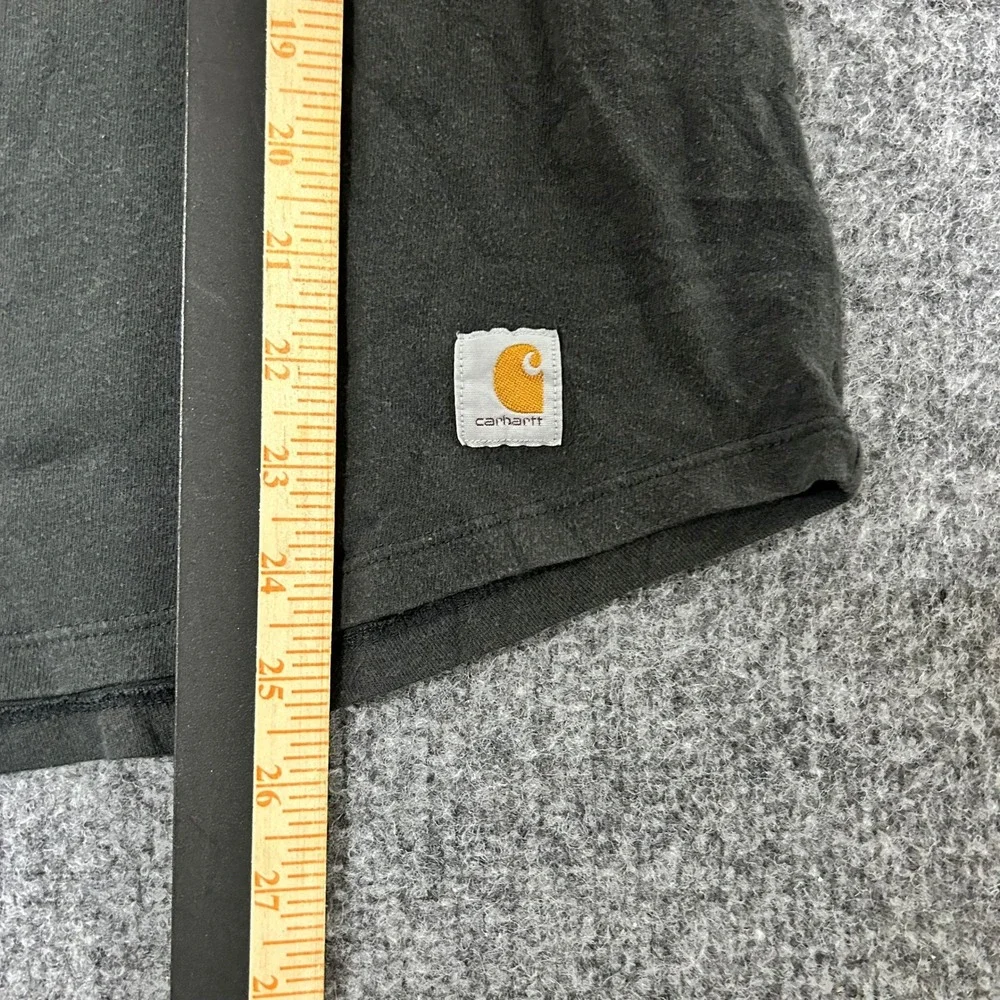 Carhartt T-Shirt Womens Size M Gray Relaxed Fit V-Neck Cotton Blend Casual